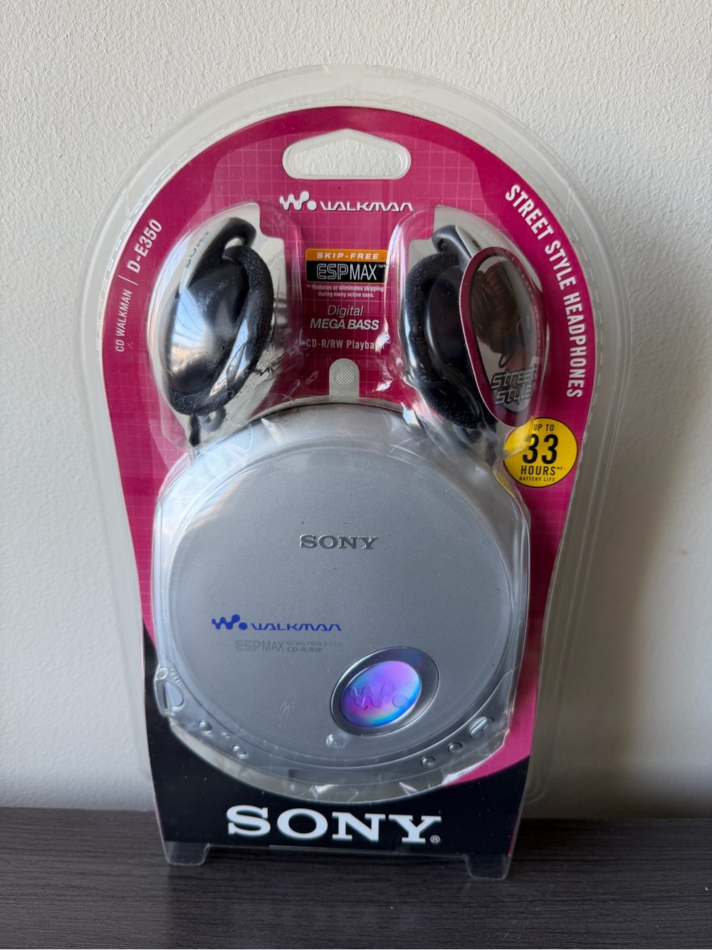Sony Portable CD Player Walkman D-E350 ESP MAX CD-R/RW Playback - New/Sealed